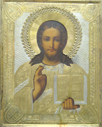 Kristus ikona, ko baznīcai dāvinājuši Jāņa Līča pēcnācēji
